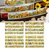 4 Sheet Natural Flower Stickers for Scrapbook Journaling Photo Albums Notebooks Envelopes DIY Craft