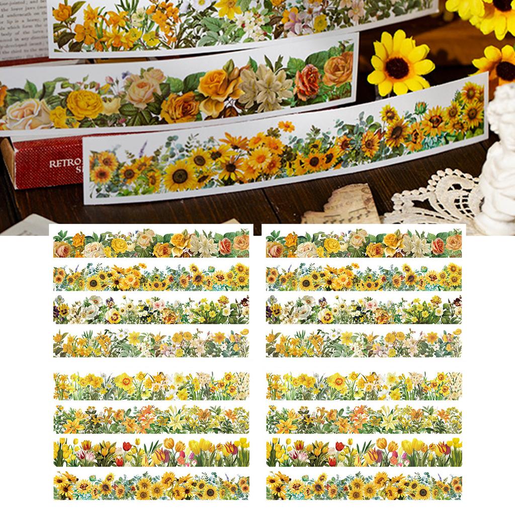 4 Sheet Natural Flower Stickers for Scrapbook Journaling Photo Albums Notebooks Envelopes DIY Craft