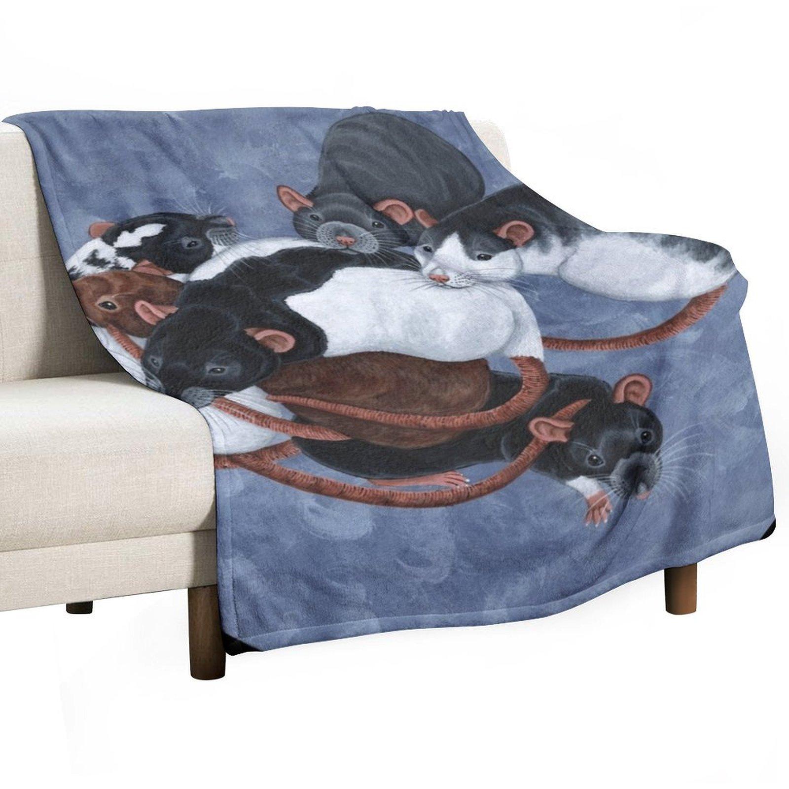 

Крыса Куча Плед Дизайнеры манга Декоративные Кровати Пляжные Одеяла 30x40in