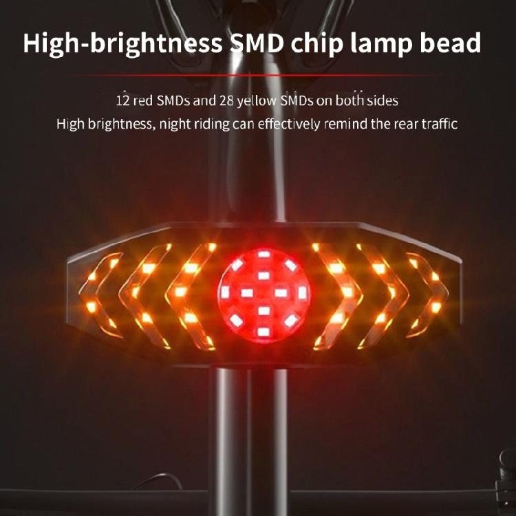 Safety Warning Bike Brake Lights Tail Light with Turn Signals Bike Rear Light