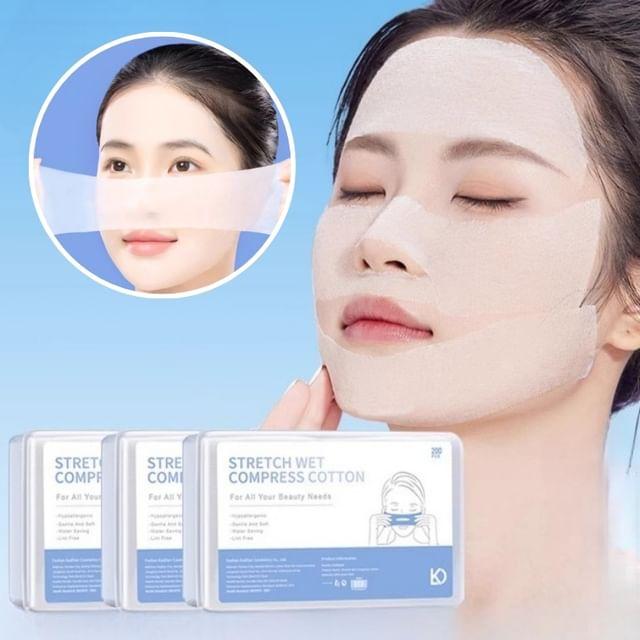 Jericoure - Растягивающиеся ватные диски для макияжа Set of 3 - 600 Pcs - White