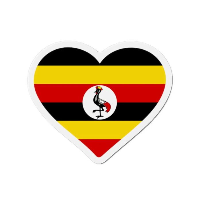 Aimant Coeur Drapeau Ouganda - Multicolore - 10 Cm - 50 Pièces - Résine Synthétique - Mixte