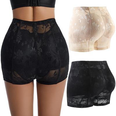 Women's Lace Fake Butt Control Panties Buttocks Big Size Body Shaping Panties Hip Pad Boxer Shorts L-4XL