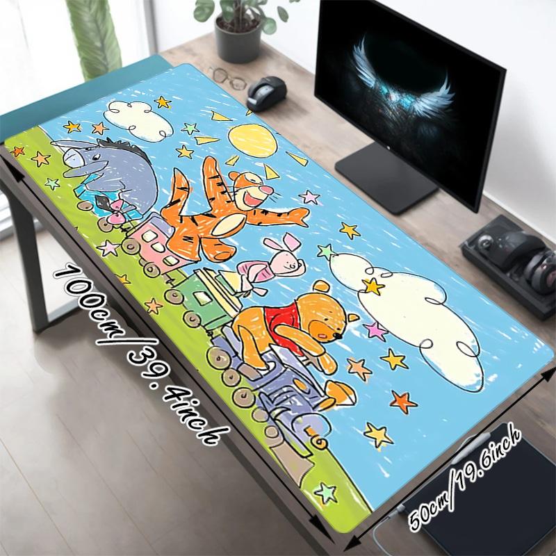 Winnie Pooh Xl Gaming Mouse Pad Nonslip Rubber Base Stitched Edge Waterproof Desk Mat For Pc Laptop Gamer Office Computer Accessories C927708