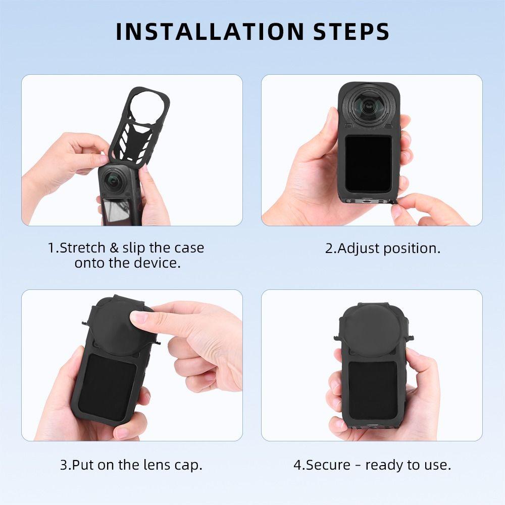 Silicone Camera Body Cover Anti-Scratch Sleeve Skin Case for Insta360 X6 Action Camera Accessories