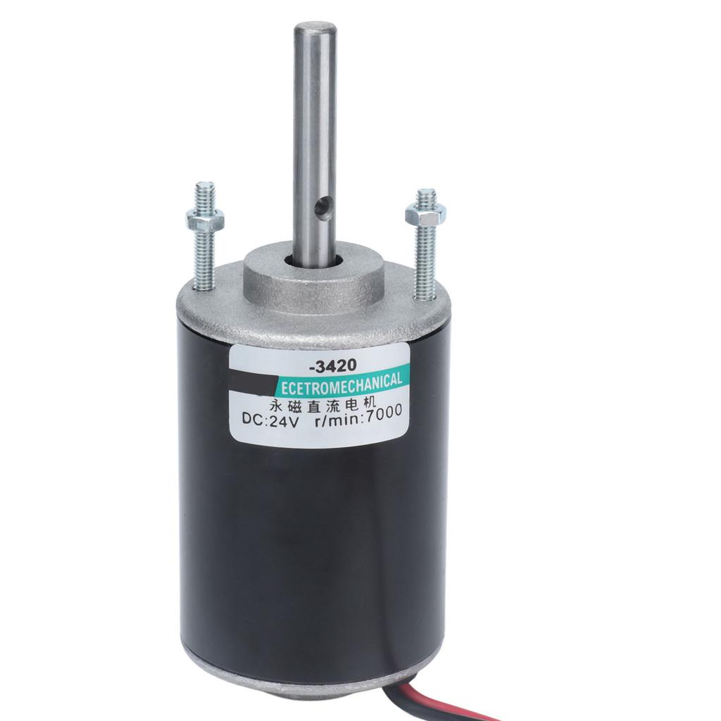 Permanent Magnet DC Motor CW CCW High Speed Motors with Ball Bearing 43mm Shaft Length24V 7000 Rpm