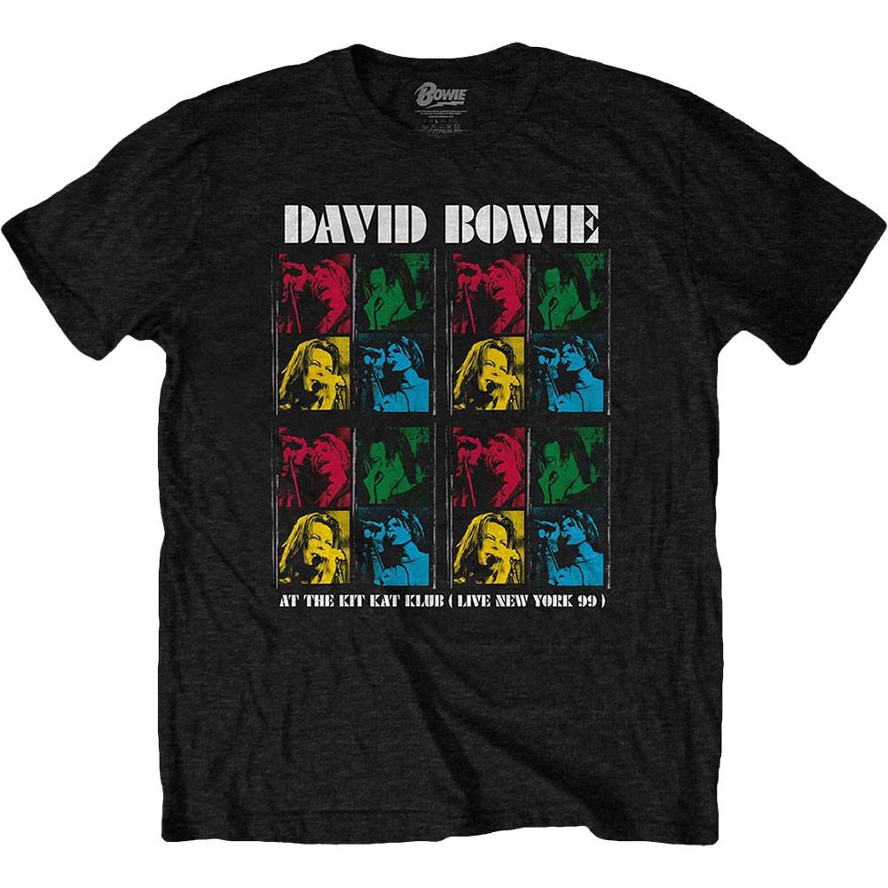 Men s David Bowie Kit Kat Klub Slim Fit T-shirt Large Black L