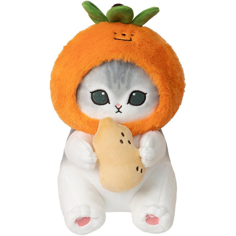 Mofusand Shark Cat Persimmon Head Cover Cat And Peanut Plush Pendant For Kids