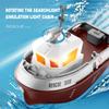1/144 Scale RC Tugboat, 2.4GHz RC Electric Yacht Model With Lights, Remote Control For Pools Lakes