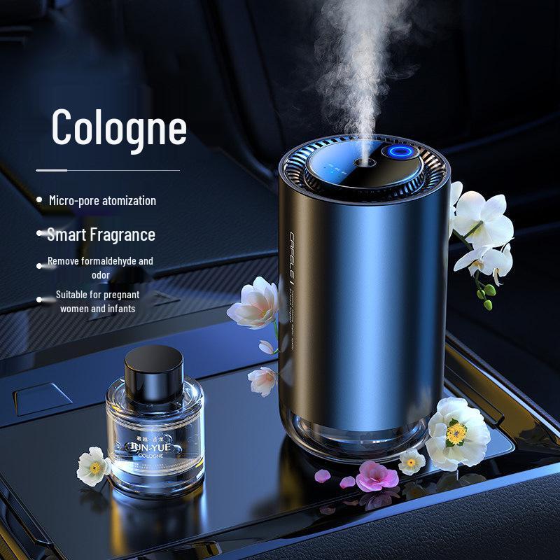 Kafeile Dual-Use Smart Air Freshener: Osmanthus Cologne Fragrance Automatic Spray Essential Oil Diffuser for Car & Home.