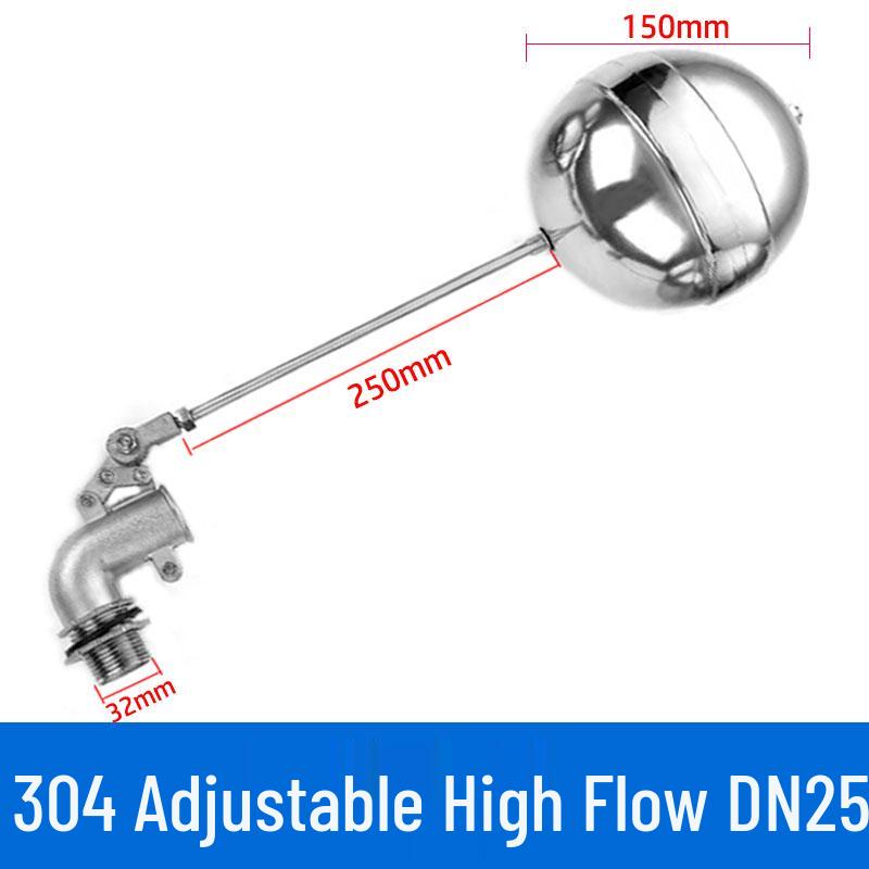 304 Stainless Steel Float Valve Water Level Controller for Tank/Tower, DN50 4-Point Inlet.