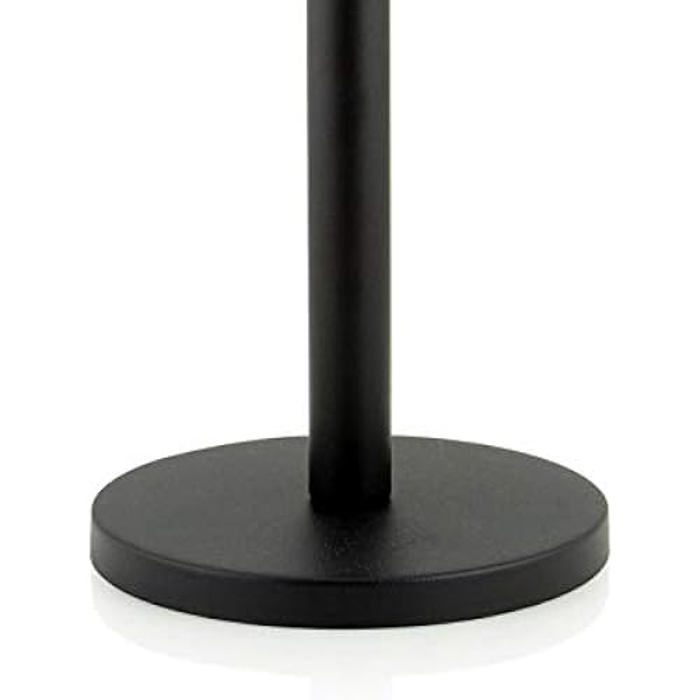 Porte-rouleau de papier essuie-tout - ANDREA HOUSE - Métal Noir - Finition mate - Design neutre - Base large