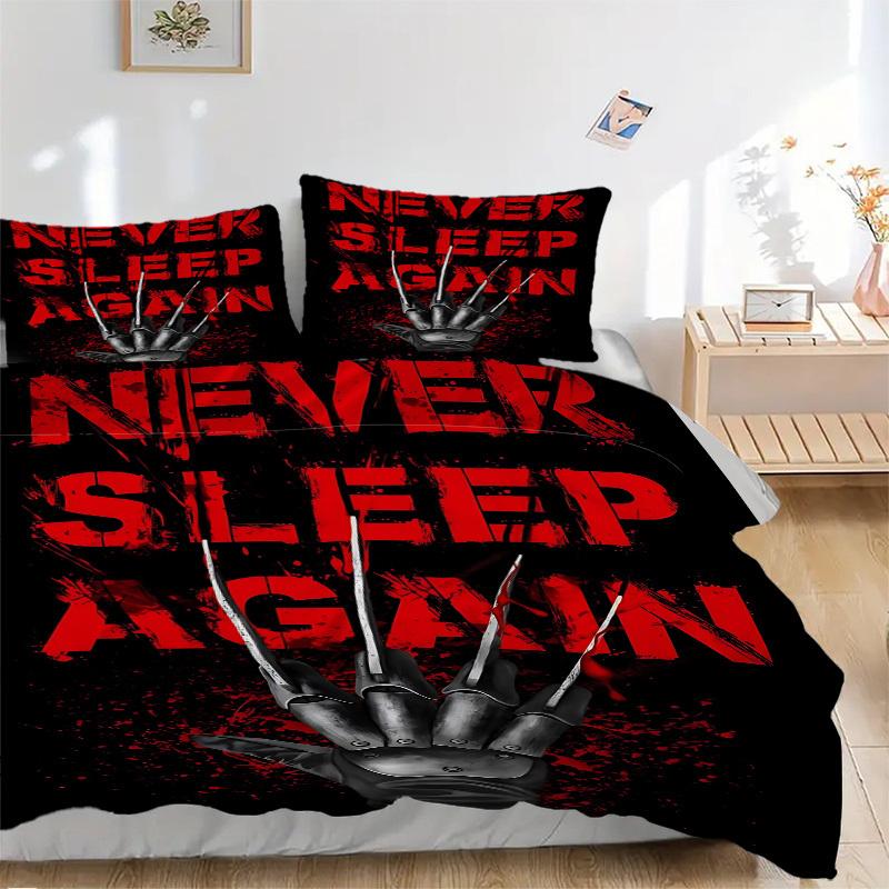 

3pcs Never Sleep Again Duvet Cover Set, 1 Duvet Cover + 2 Pillowcases (No Insert), High-Definition Print, Home & Dorm Set yy251208046 135x200cm