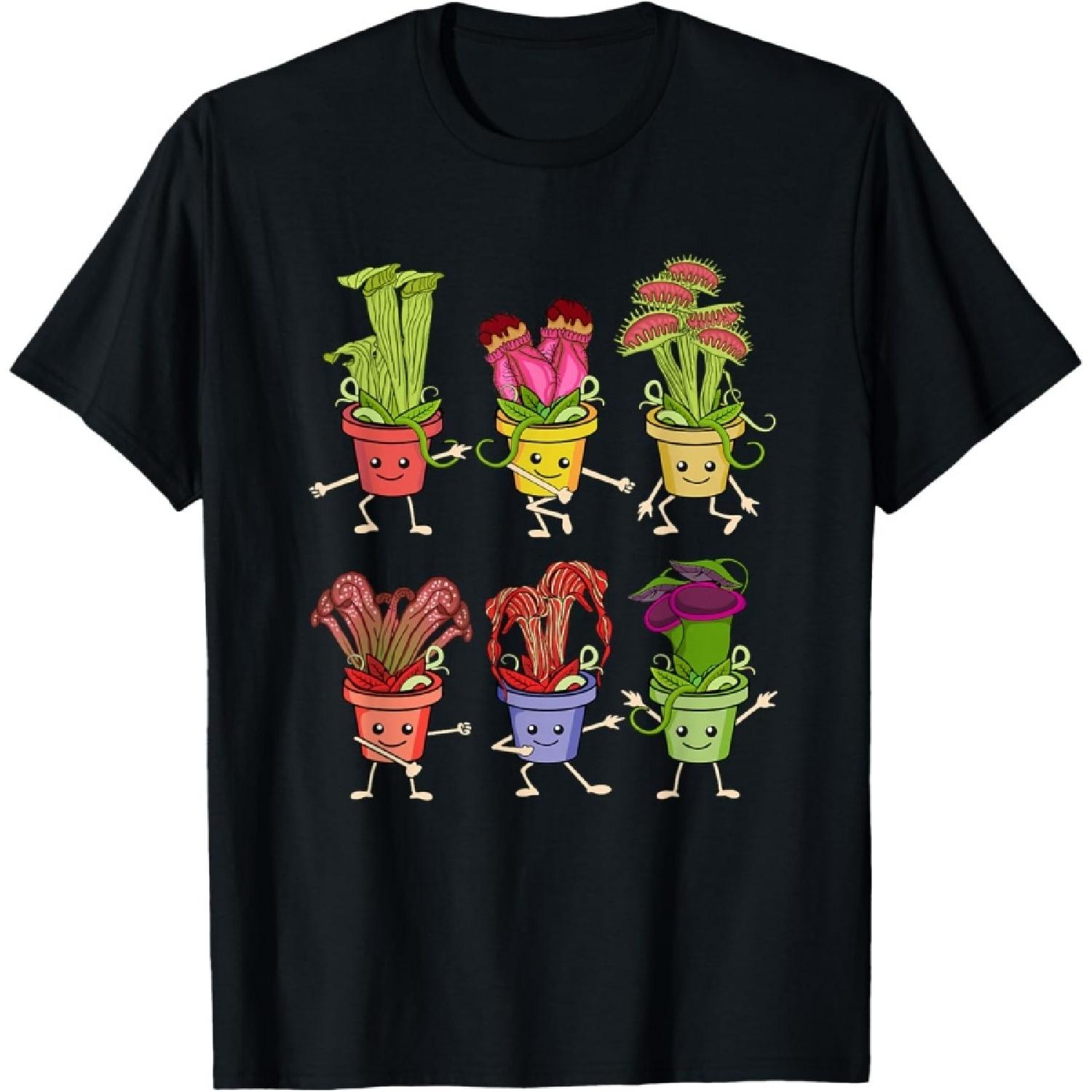 Carnivourus Plants Lover Kids Sarracenia Venus Fly Trap T-Shirt S