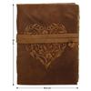 Heart Embossed Leather Journal Vintage Antique Deckle Edge Paper Sketchbook Gift