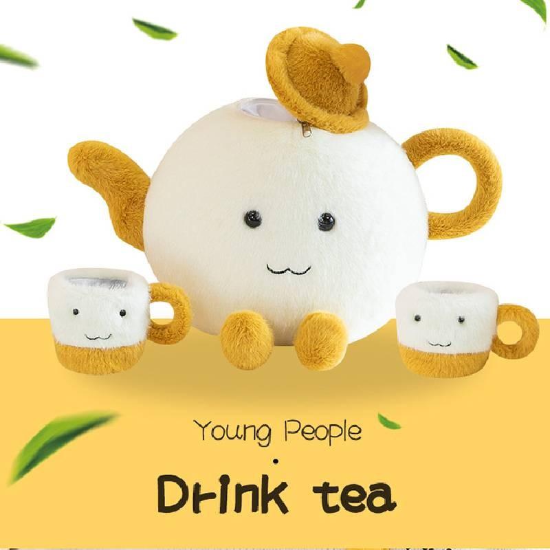 Plush Toy Teapot Shoulder Bag Cartoon Stuffed Doll Room Decoration Gift Kids