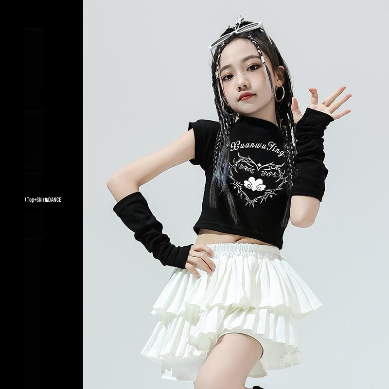 Girls' Jazz Hip Hop Dance Costume Set - Trendy Cheerleading Performance Outfit