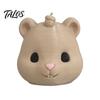 Wildlife Observation Tool Mouse Head Squirrel Feeder, Funny Animal Face Outdoor Durable Food Holder Hanging Feeding Station for Garden Backyard Patio
