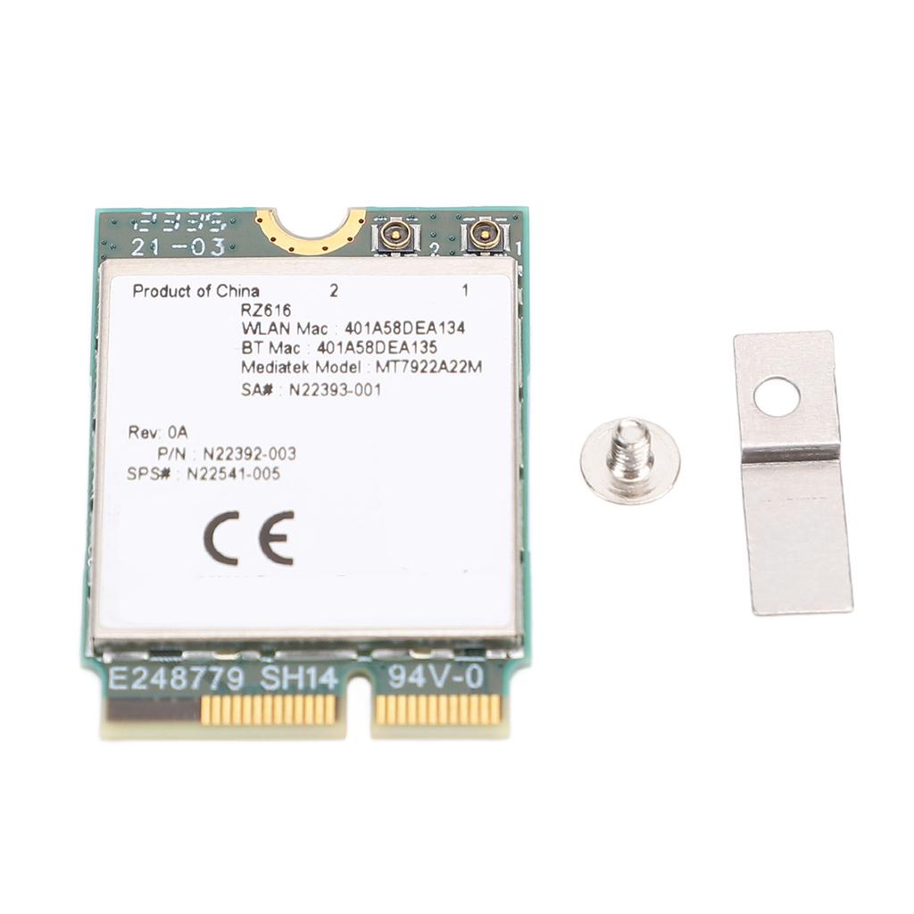 RZ616 MT7922A22M M.2 WiFi6E Wireless Card Module Adapter 5374Mbps Bluetooth 5.2 Tri Band for Wins 10 11