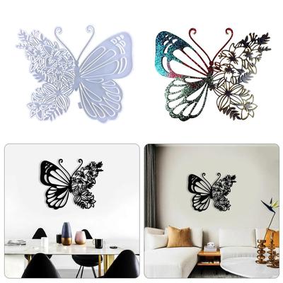 Schmetterling Wandbehang Dekorative Epoxidharzform DIY Kristall Hohl Schmetterling Anhänger Heimdekoration Silikonform