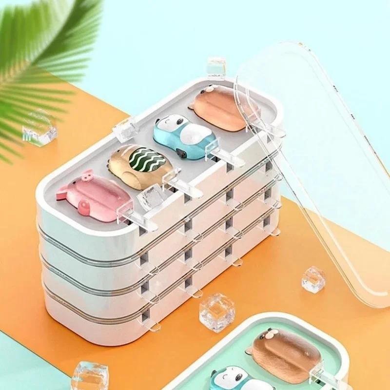Ice Cream Silicone Mold Summer Popsicle Mold Ice Pop Ice Tray Popsicle Molds Cooling and Relieving Heat Is Easy To Make