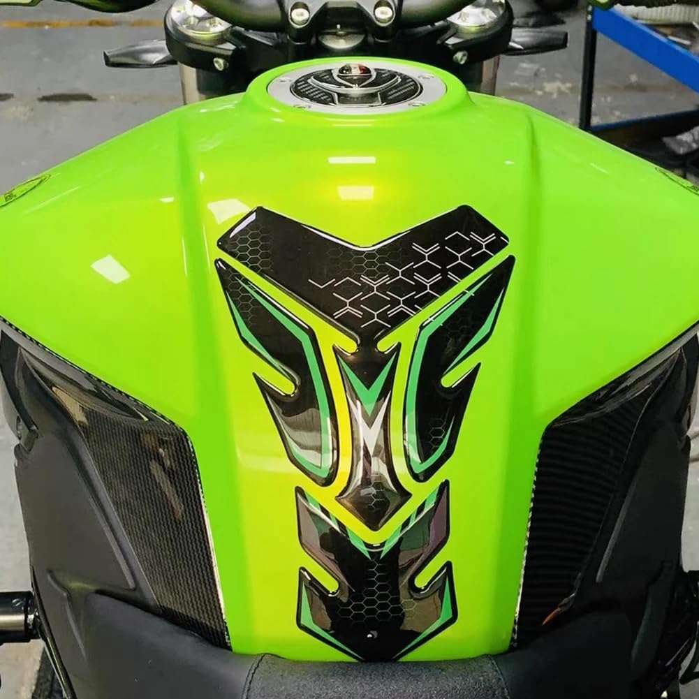 Motorcycle Tank Pad for Kawasaki Ninja 250/400/650, ZX-6R/10R/25R, Z400/900/1000 (Green)