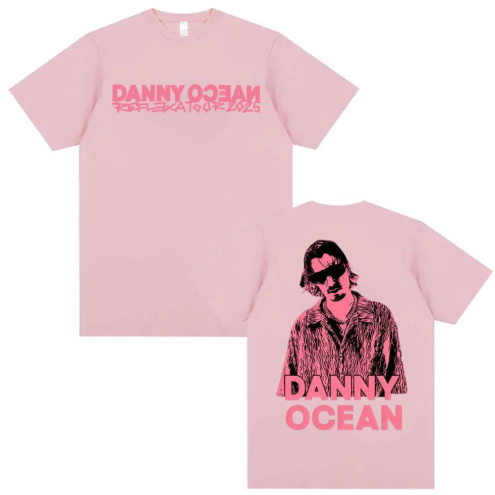 2026 Rapper Danny Ocean Reflexa Tour Graphic T Shirts Mens Clothing Harajuku High Street Tshirts Male Cotton Tshirt
