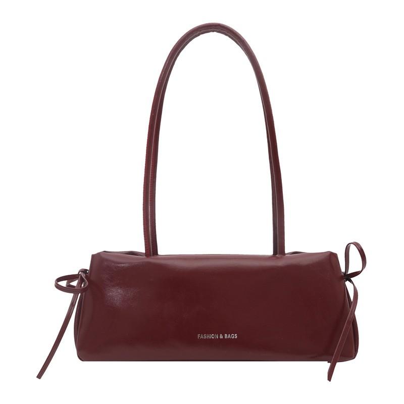 French Elegant Square Bag Korean Bow Decoration Pu High-quality Bag Niche Simple Ballet Style Shoulder Bag New Casual Women Bags