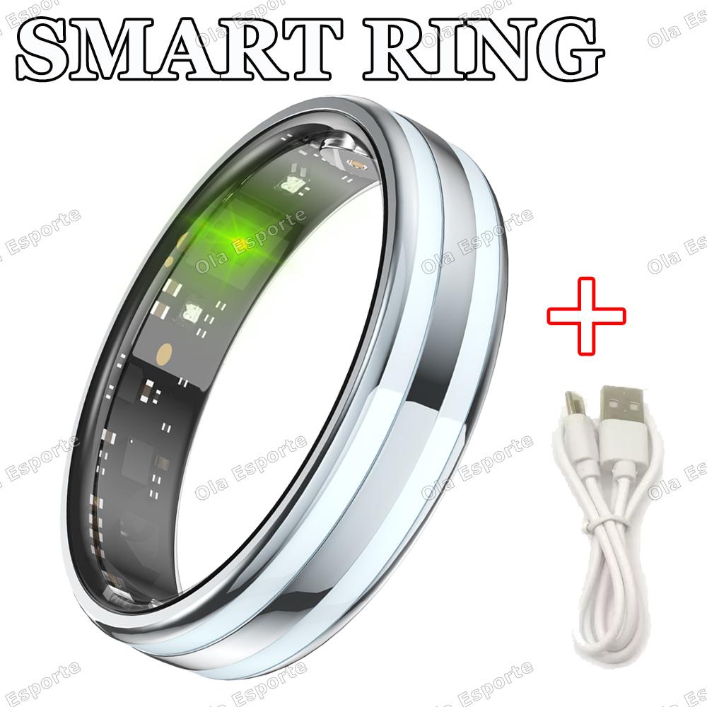 New  Smart Ring Heart Rate Stress Temperature Health Monitor Multi-sport Mode Waterproof Gesture Sensing Smartring Men Women