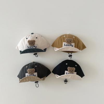 1 Piece Cute Toddler Baseball Cap for Boy Girl Fashion Cartoon Bear Peak Cap for Kids Soft Spring Summer Travel Sunshade Hat