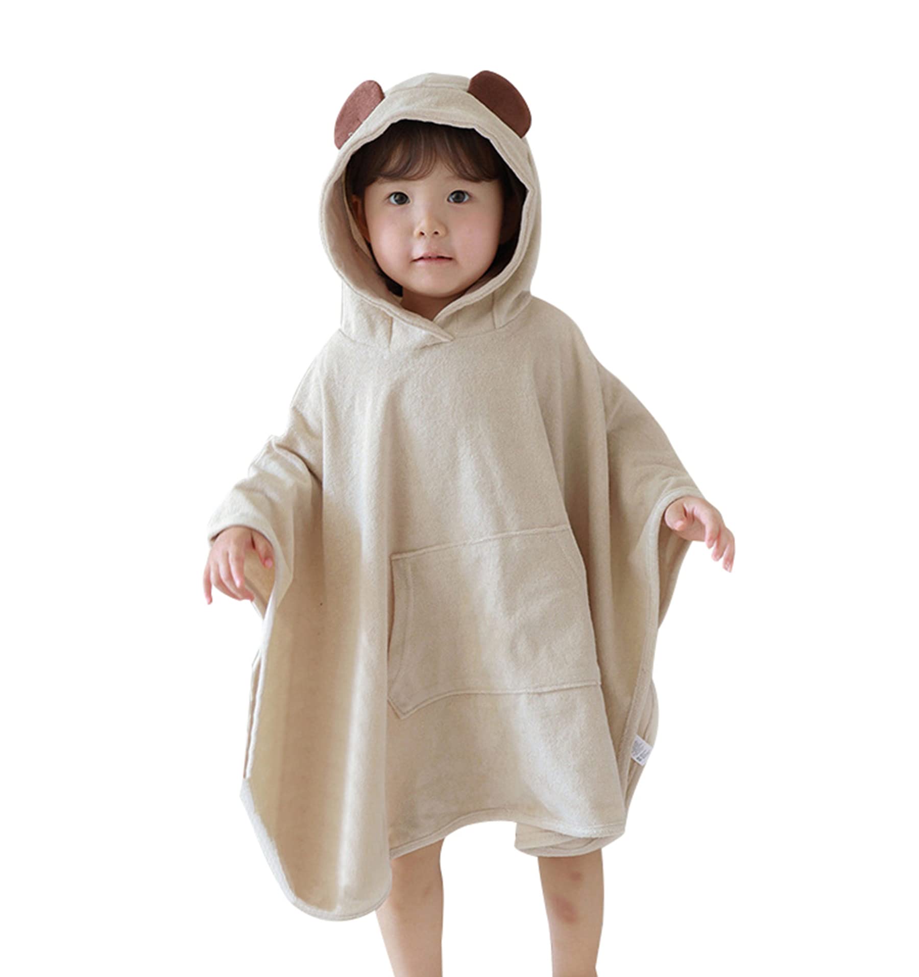 

SLINX Детское полотенце, Полотенце для ванны с капюшоном, Детский халат, Домашняя одежда, Животный принт, Панда, Кролик, Милый, Размер 03 (М, Медведь)