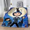 Coperta stampata Coraline per animazione Coperte da picnic Coperta calda Coperta morbida e confortevole Casa Viaggio Regalo di compleanno