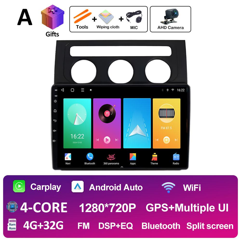 Navigation GPS Wireless Carplay For Volkswagen VW Touran 1 2003 2004 2005 - 2010 Autoradio Cooling Fan DSP Stereo Accessories BT