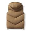 Gilet Matelassé Épais en Duvet et Coton pour Homme avec Col Montant - Vêtement d'Extérieur Automne/Hiver