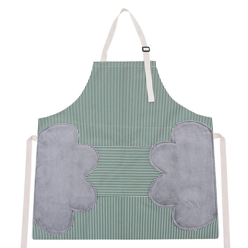 2/3Pcs Apron Set Waterproof Oil Proof for Women Men Kitchen Cooking Workwear Home Smock with Hand Wipe