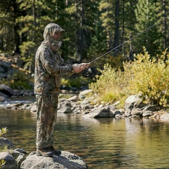 Camouflage Mosquito Suit for Men Women, Insect Mosquito Protection Jacket And Pants, Mosquito Proof Clothing with Mesh Hood for Outdoor Camping