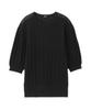 Mira Owen Puff Sleeve Crochet Knit Black Top, 09WNT242941, Women's,