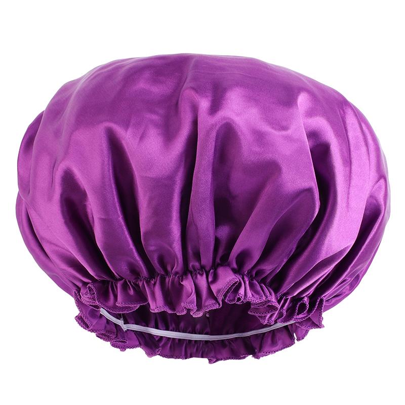 

Большой атласный однотонный эластичный чепчик ночной колпак женские шапочки для душа и купания ночная шапка для сна уход за волосами ночная шапка повязка на голову One Size
