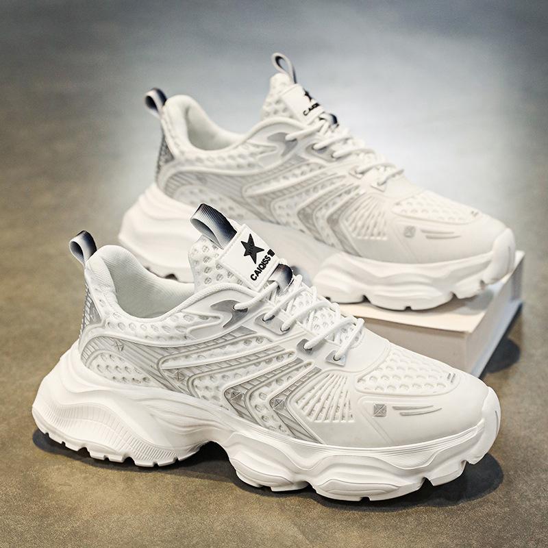 

2024 Four Seasons New Live Men s Shoes Korean Edition Tide Student Casual Platform Sneakers Dad Shoes Running Shoes 36 белый