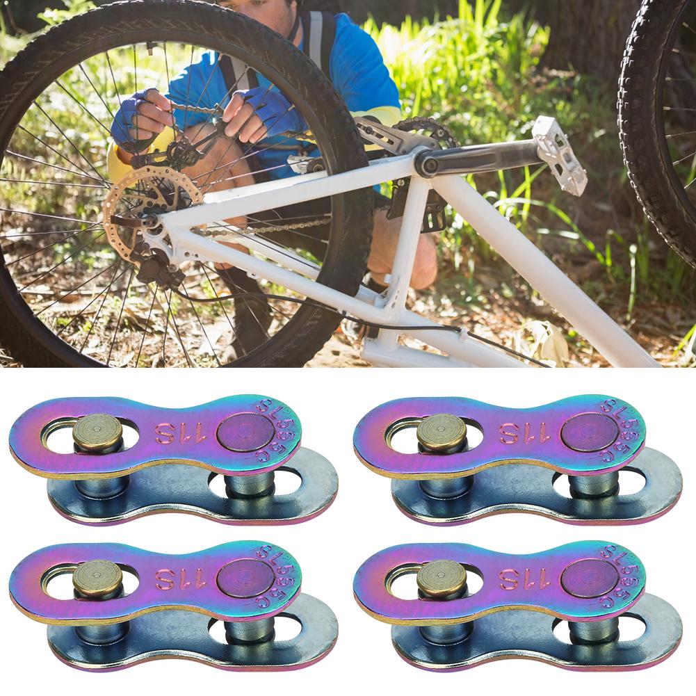 4Pair Steel Bike Bicycle 11Speed Chain Missing Link Connector Parts Cycling Accessorycolorful