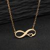 Romantic Infinity Symbols Pendant Necklaces for Women Girls Stainless Steel Chain Necklaces Gold Color Accessories Jewelry