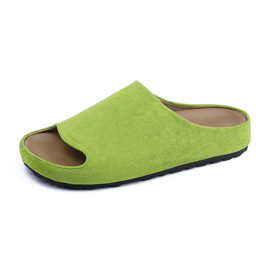 Platform Slippers Women's Wear High-end Casual Style Word with Boken Shoes Korean Version Versatile 2025 New Sandals