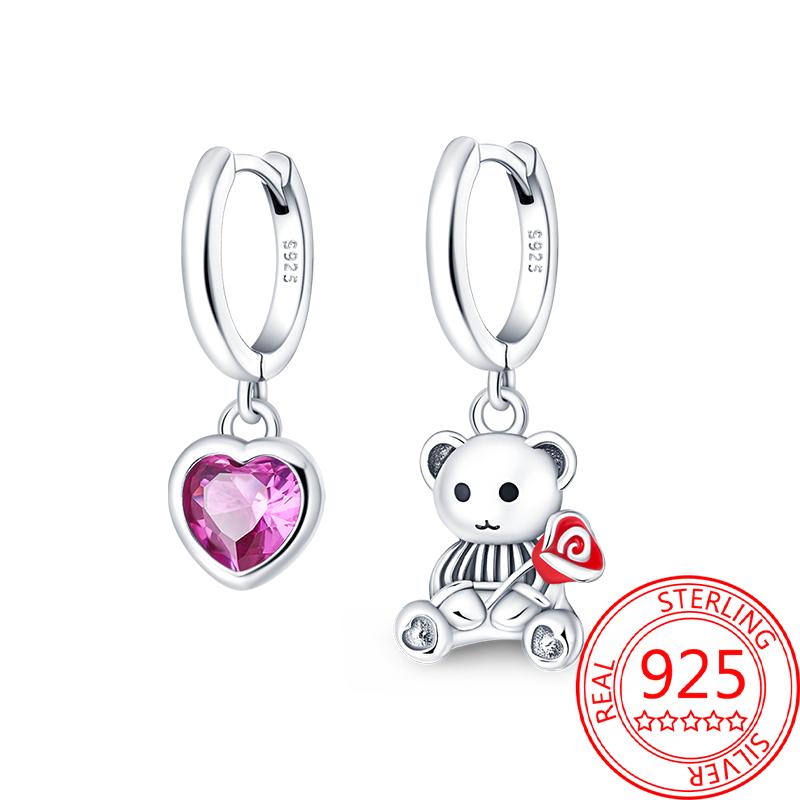 Brincos de abelha para menina adorável amarelo preto dançando abelha feliz s925 brincos de argola presente de aniversário joias de prata