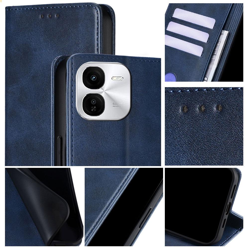 Book Style Leather Case Protective Cover for VIVO IQOO 12 Pro Z9X Z8X Z7X Z6X Z9 Turbo Neo 9 8 7 Pro Magnetic Flip Wallet Case