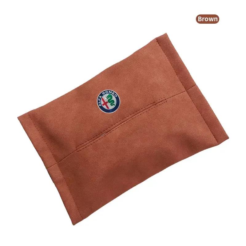 For Alfa Romeo Car Armrest Seat Back Center Console Tissue Bag For Alfa Romeo Giulia Stelvio Giulietta 156 159 147 Mito Tonale B