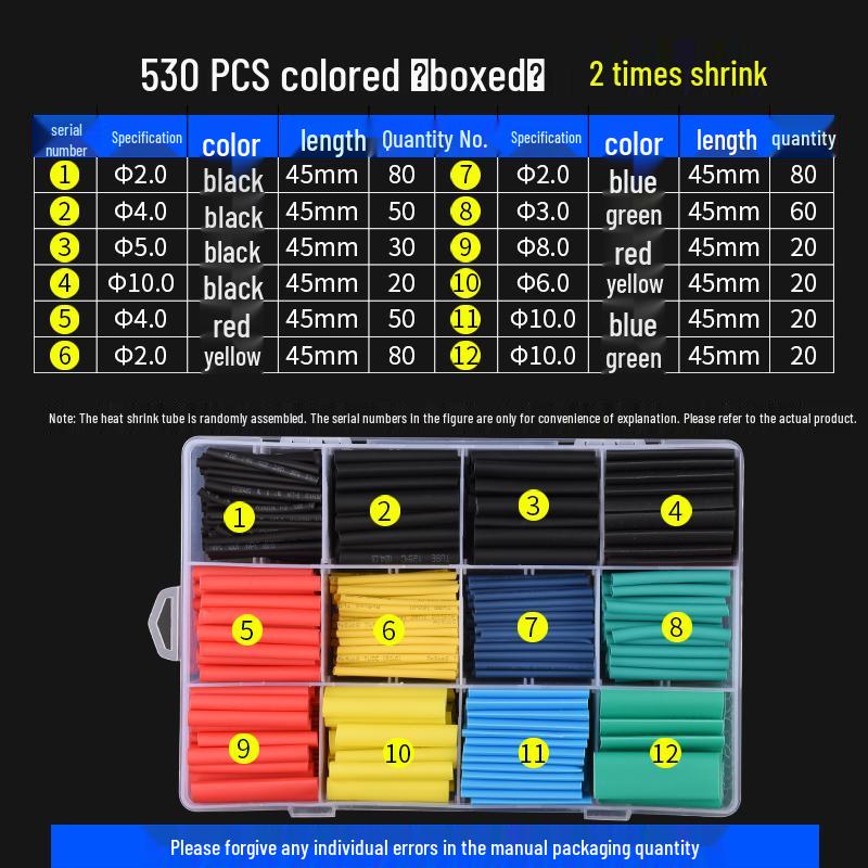 Colored Heat Shrink Tubing for Wire Insulation and Protection