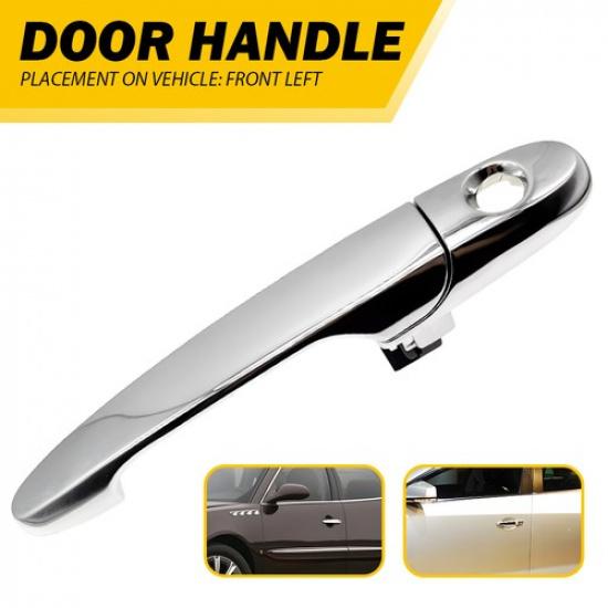 For Buick LaCrosse 2005-2009 Exterior Door Handle Front, Driver Side Chrome I