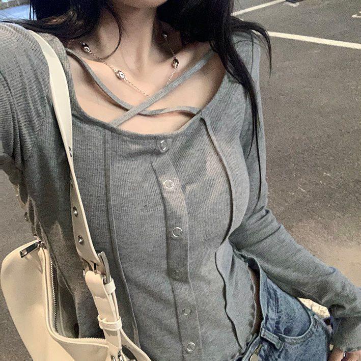 Women s Slim Fit Spicy Clavicle Autumn Sweater XL 1849₽