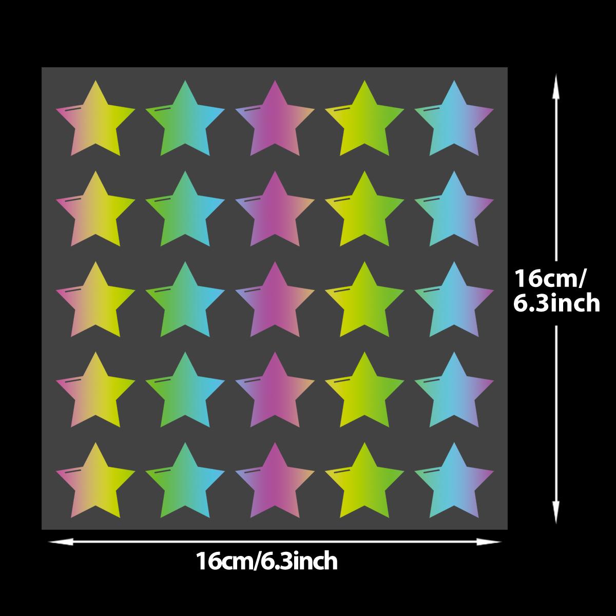 

Colorful Reflective Stickers, Easy to Print Heat Adhesive Vinyl on Coats, Jeans, Clothing, DIY Stickers, Custom Patches 16*16cm, Star and Arrow