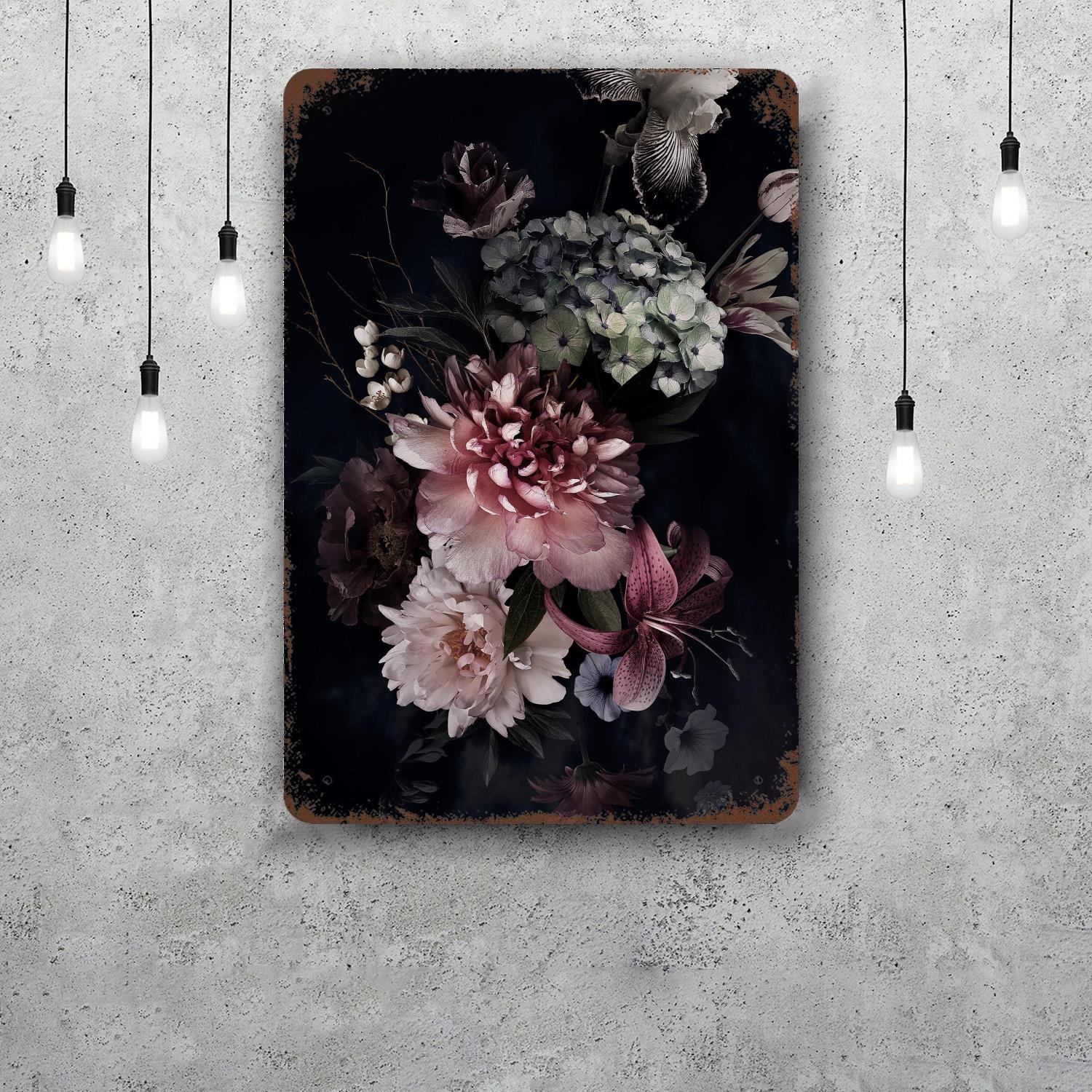 

floral Decor Vintage Metal Signs Tin Signs Captain Poster Decor for Bar Pub Club Man Cave Wall Decoration 20x30cm（7.8x11.8inch）